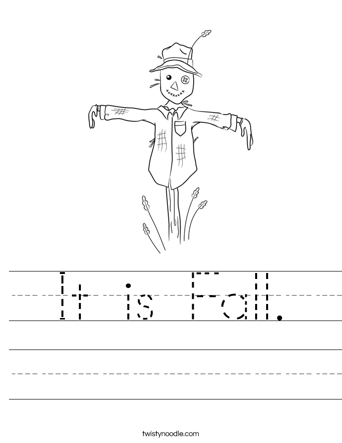 It is Fall. Worksheet