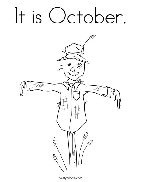 Harvest Hollow Scarecrow Coloring Page