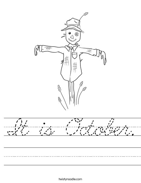 Harvest Hollow Scarecrow Worksheet
