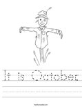 It is October. Worksheet