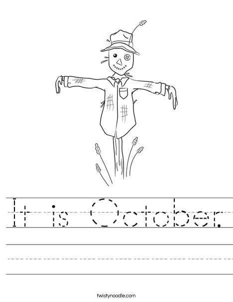 Harvest Hollow Scarecrow Worksheet