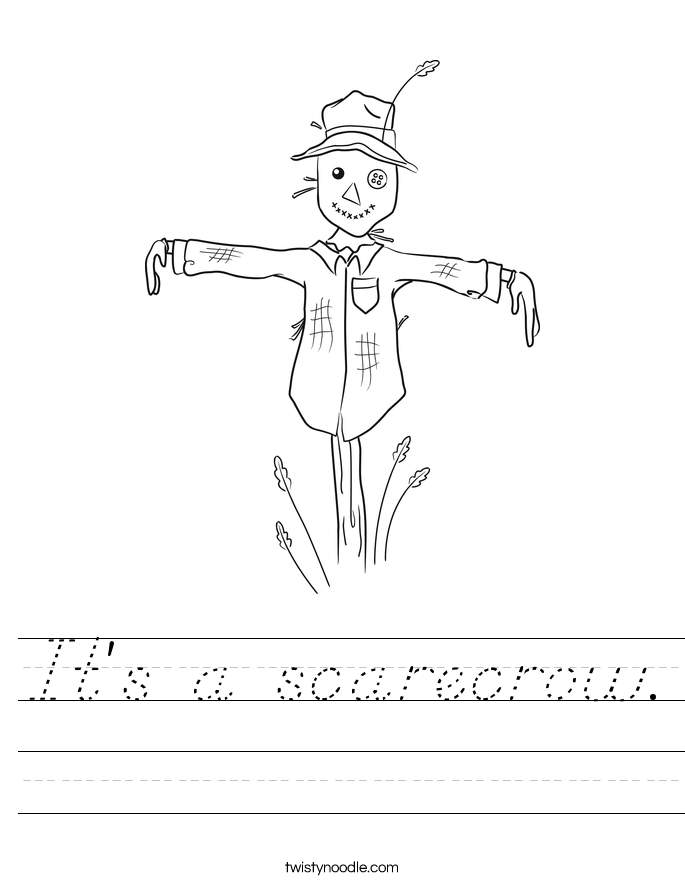 It's a scarecrow. Worksheet