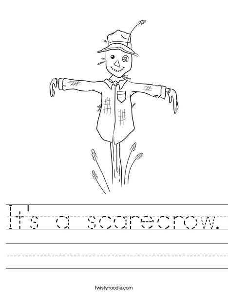 Harvest Hollow Scarecrow Worksheet