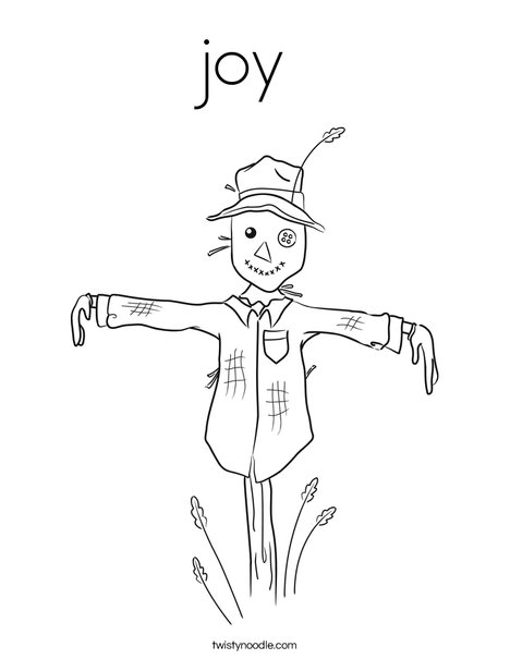 Harvest Hollow Scarecrow Coloring Page