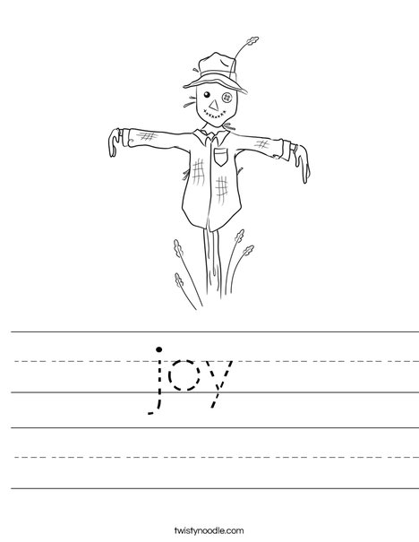 Harvest Hollow Scarecrow Worksheet