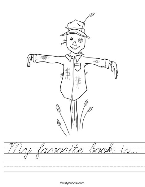 Harvest Hollow Scarecrow Worksheet