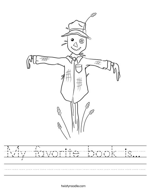 Harvest Hollow Scarecrow Worksheet