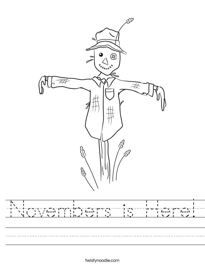 Novembers is Here! Worksheet
