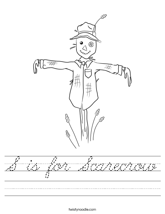 S is for Scarecrow Worksheet