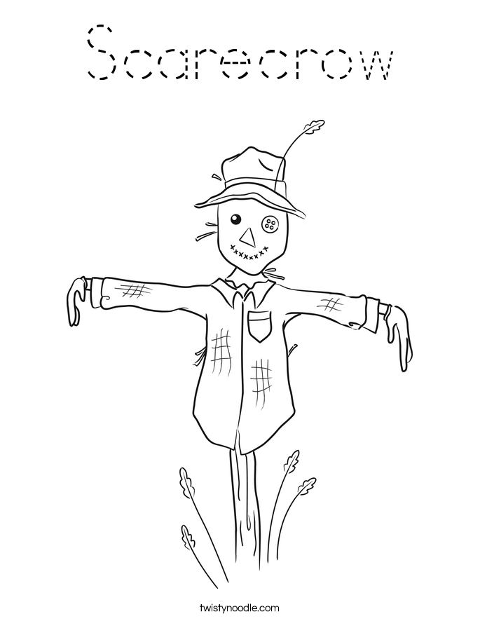 Scarecrow Coloring Page