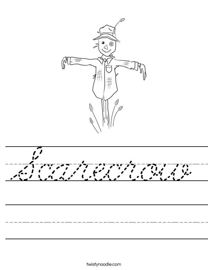 Scarecrow Worksheet