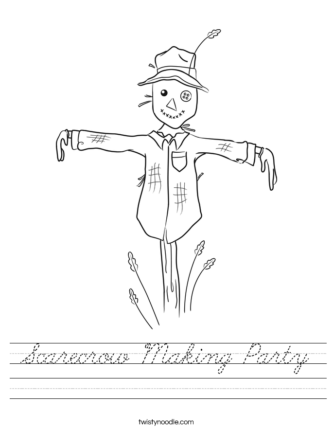 Scarecrow Making Party Worksheet