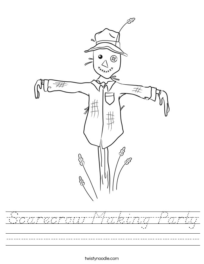 Scarecrow Making Party Worksheet