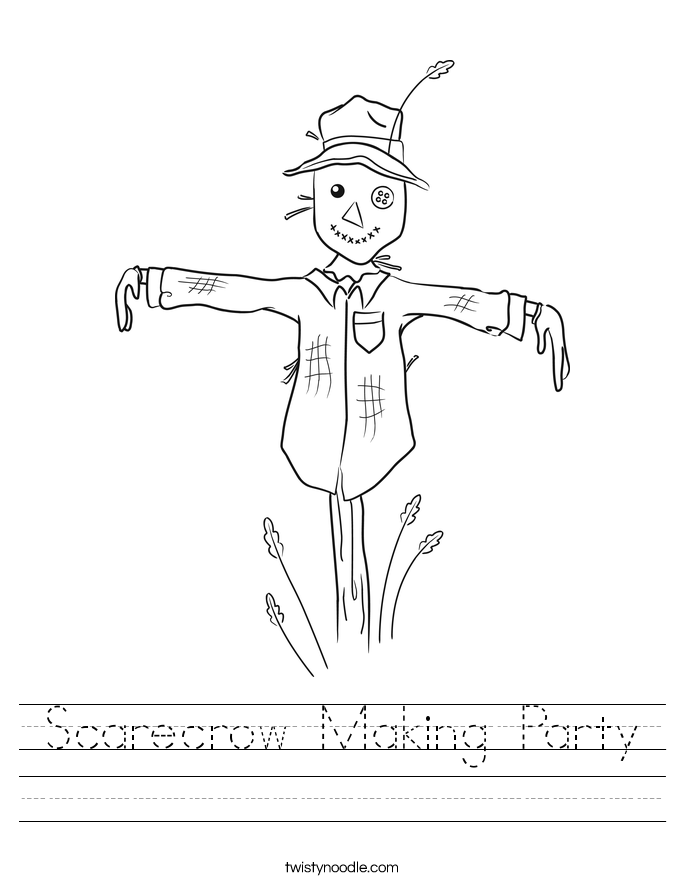 Scarecrow Making Party Worksheet