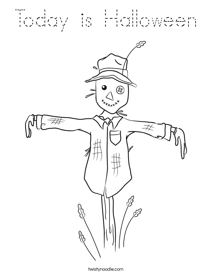 Today is Halloween Coloring Page