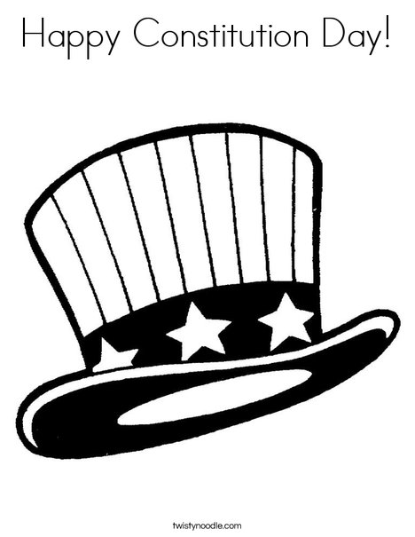 Uncle Sam's Hat Coloring Page