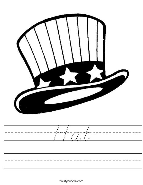 Uncle Sam's Hat Worksheet