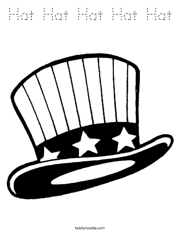 Hat Hat Hat Hat Hat Coloring Page