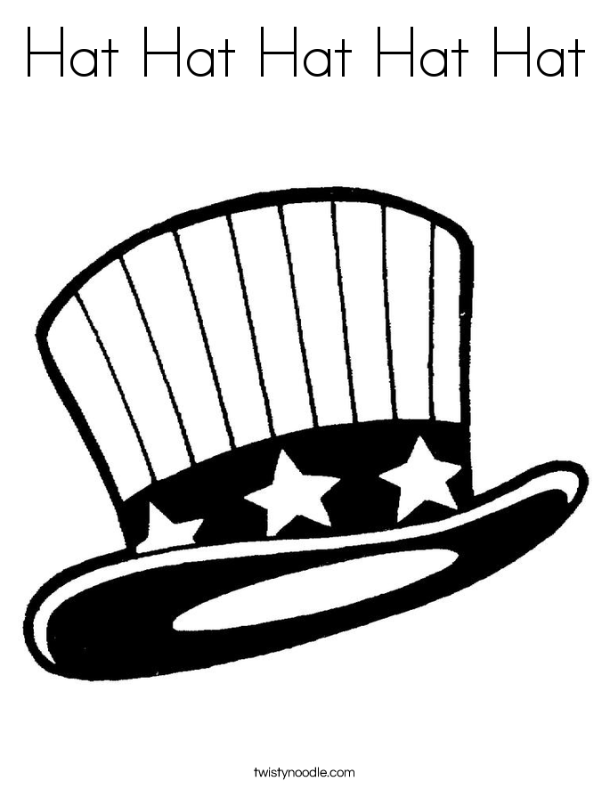 Hat Hat Hat Hat Hat Coloring Page