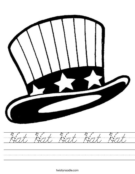 Uncle Sam's Hat Worksheet