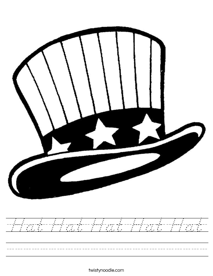 Hat Hat Hat Hat Hat Worksheet