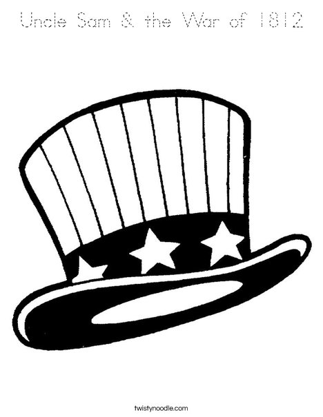 Uncle Sam's Hat Coloring Page