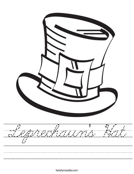 Leprechaun's Hat Worksheet