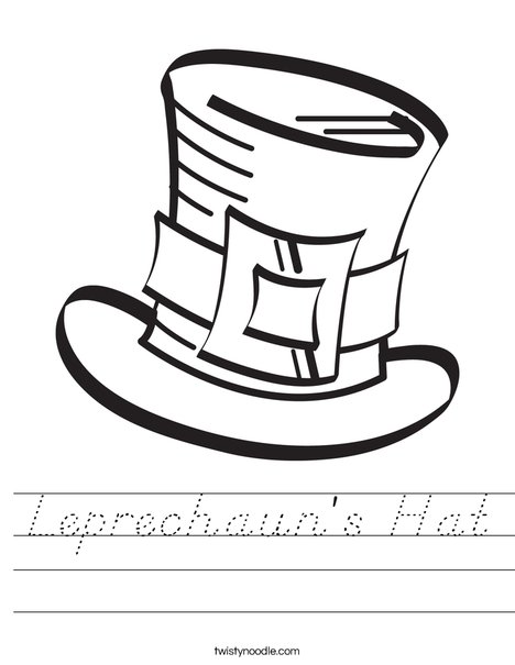 Leprechaun's Hat Worksheet