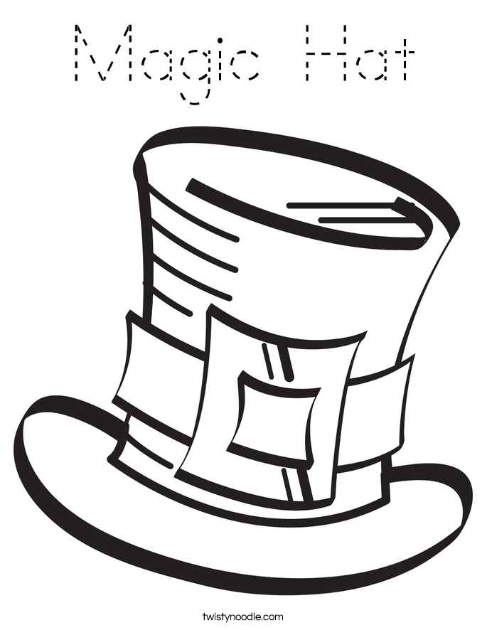 Magic Hat Coloring Page