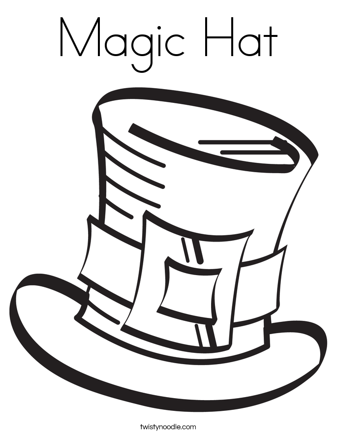 Magic Hat Coloring Page