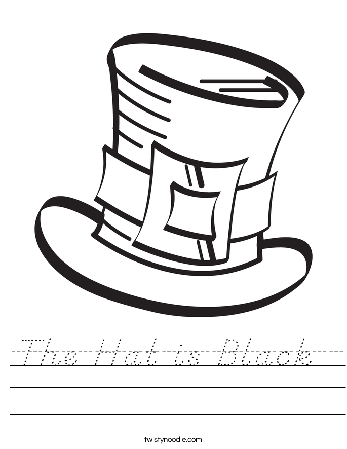 The Hat is Black  Worksheet