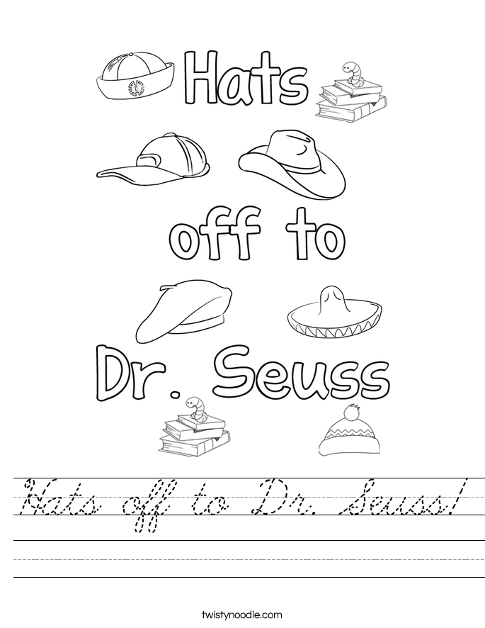 Hats off to Dr. Seuss! Worksheet