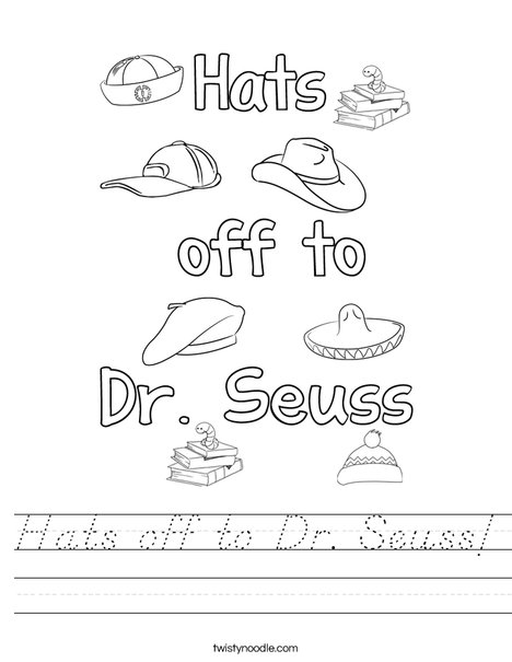 Hats off to Dr. Seuss Worksheet
