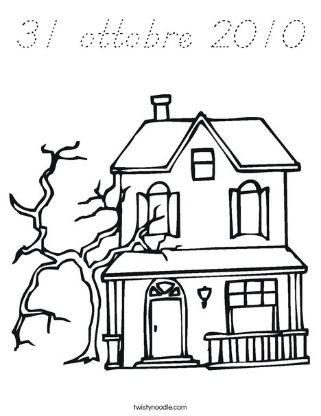 Haunted Castle Coloring Page
