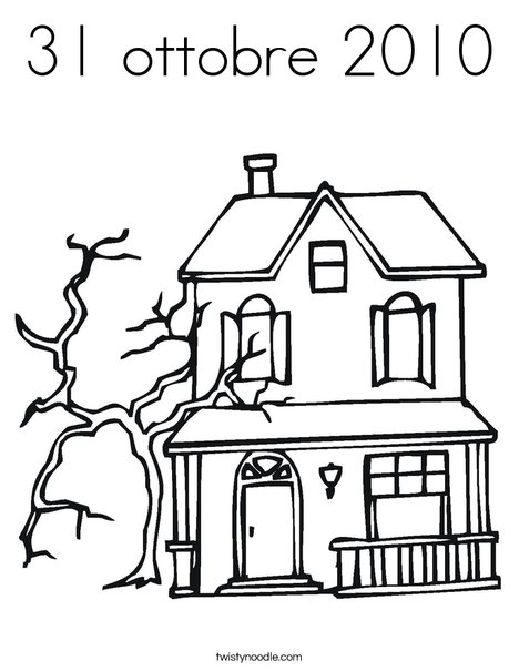 Haunted Castle Coloring Page