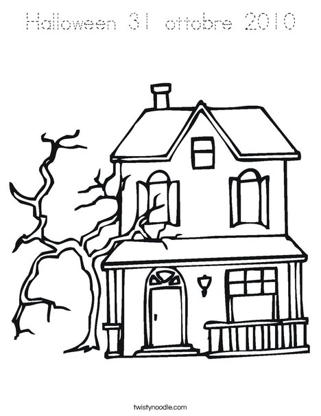 Haunted Castle Coloring Page