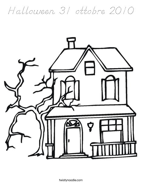 Haunted Castle Coloring Page