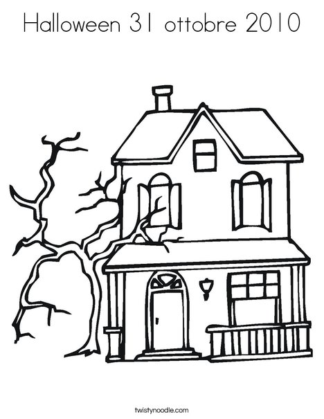 Haunted Castle Coloring Page