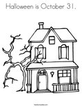Halloween is October 31. Coloring Page