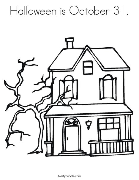 Haunted Castle Coloring Page