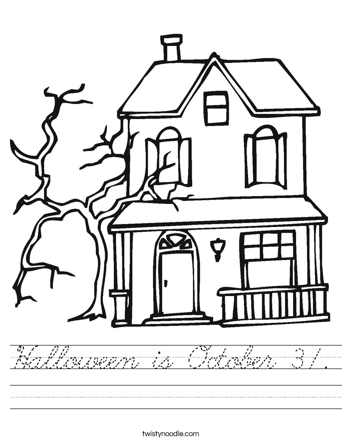 Halloween is October 31. Worksheet