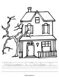 Halloween is October 31. Worksheet