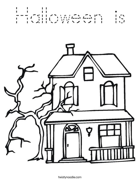 Haunted Castle Coloring Page