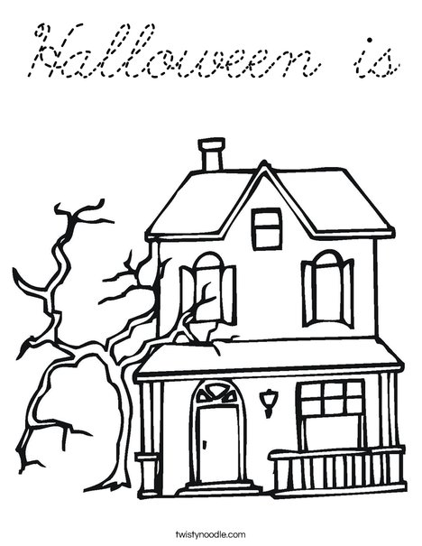 Haunted Castle Coloring Page