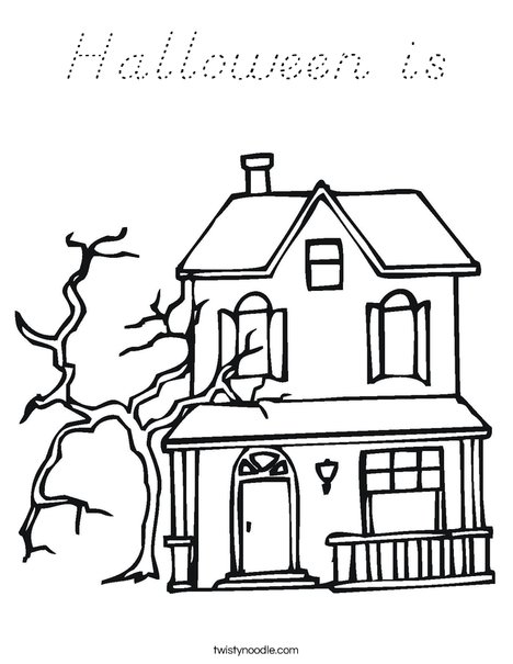 Haunted Castle Coloring Page