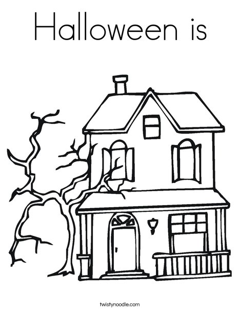 Haunted Castle Coloring Page