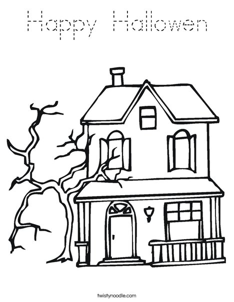 Haunted Castle Coloring Page