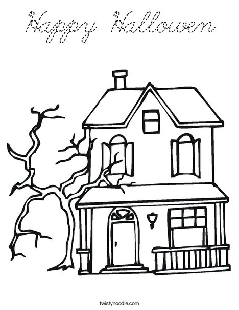 Haunted Castle Coloring Page