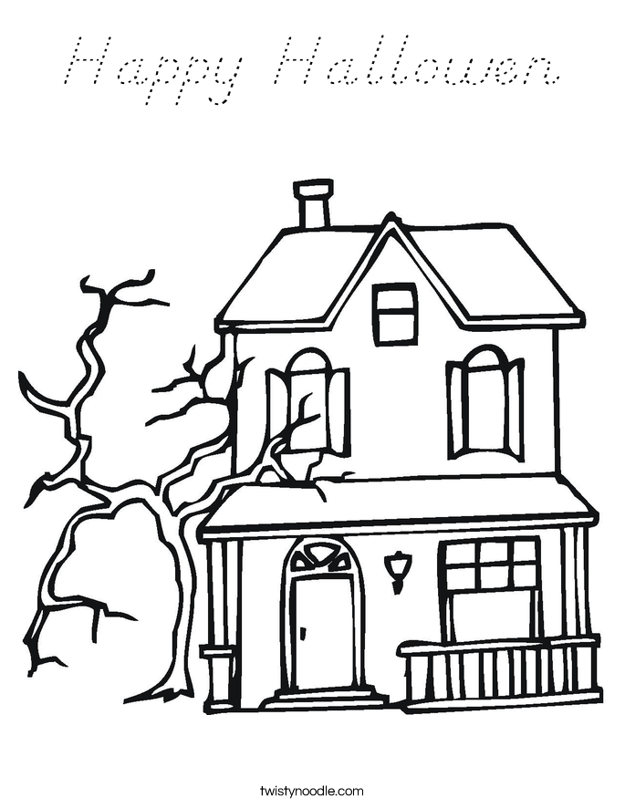  Happy Hallowen  Coloring Page