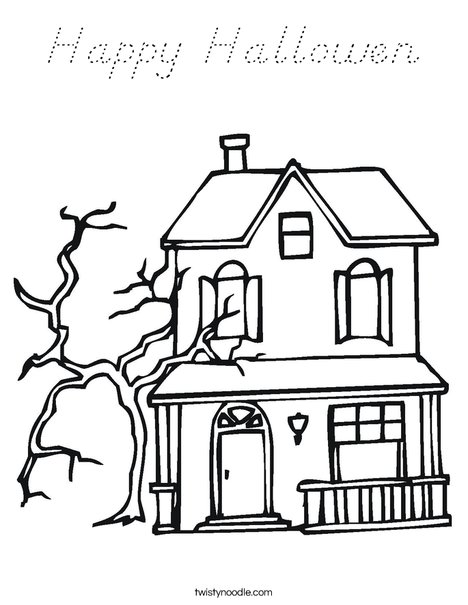 Haunted Castle Coloring Page